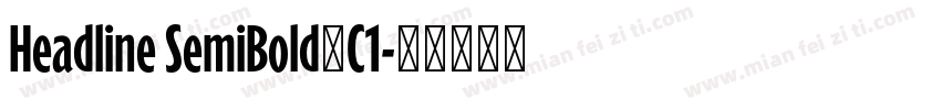 Headline SemiBold猫C1字体转换